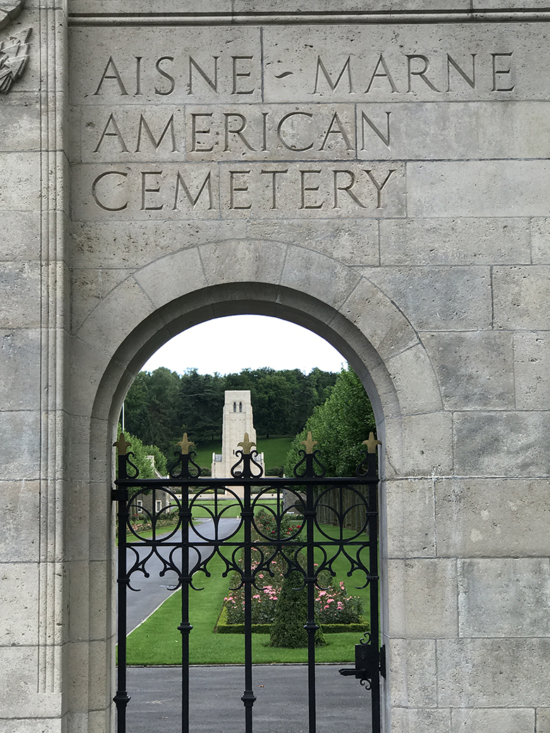 Entrance to Aisne-Marne American Cemetery at Belleau 